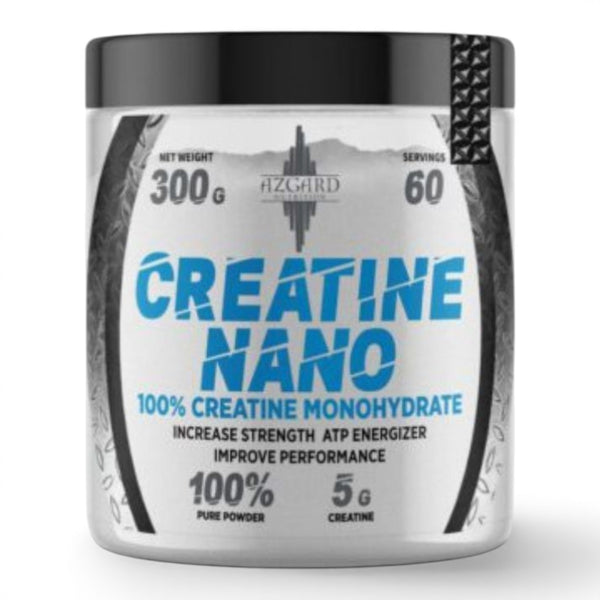 Azgard Nutrition Creatine Nano | 300g - Ultra Absorption Formula (Power & Muscle Mass)
