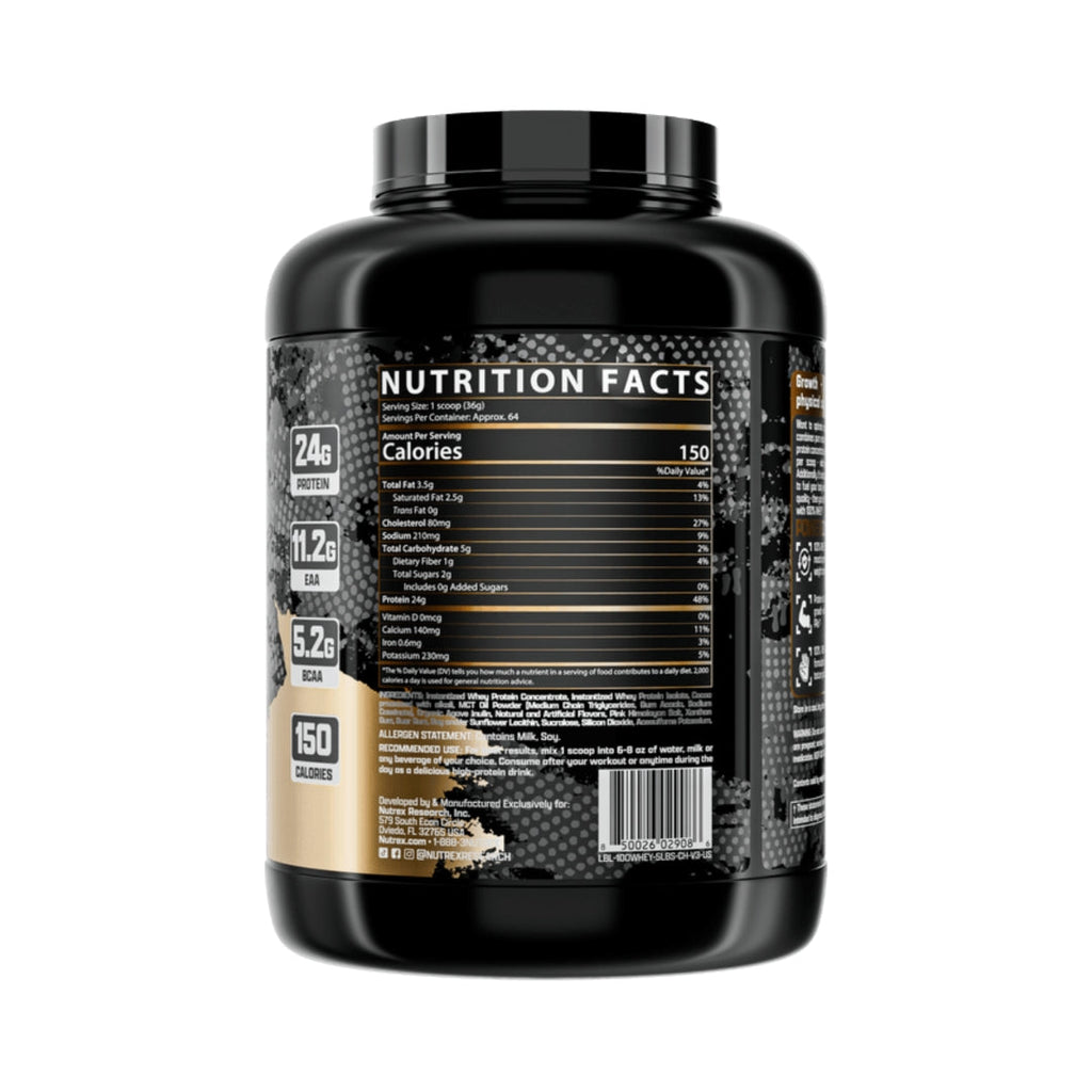 Nutrex Research 100% Whey Protein | 2kg - 64 Servings (High-Quality Muscle Growth & Recovery Formula)