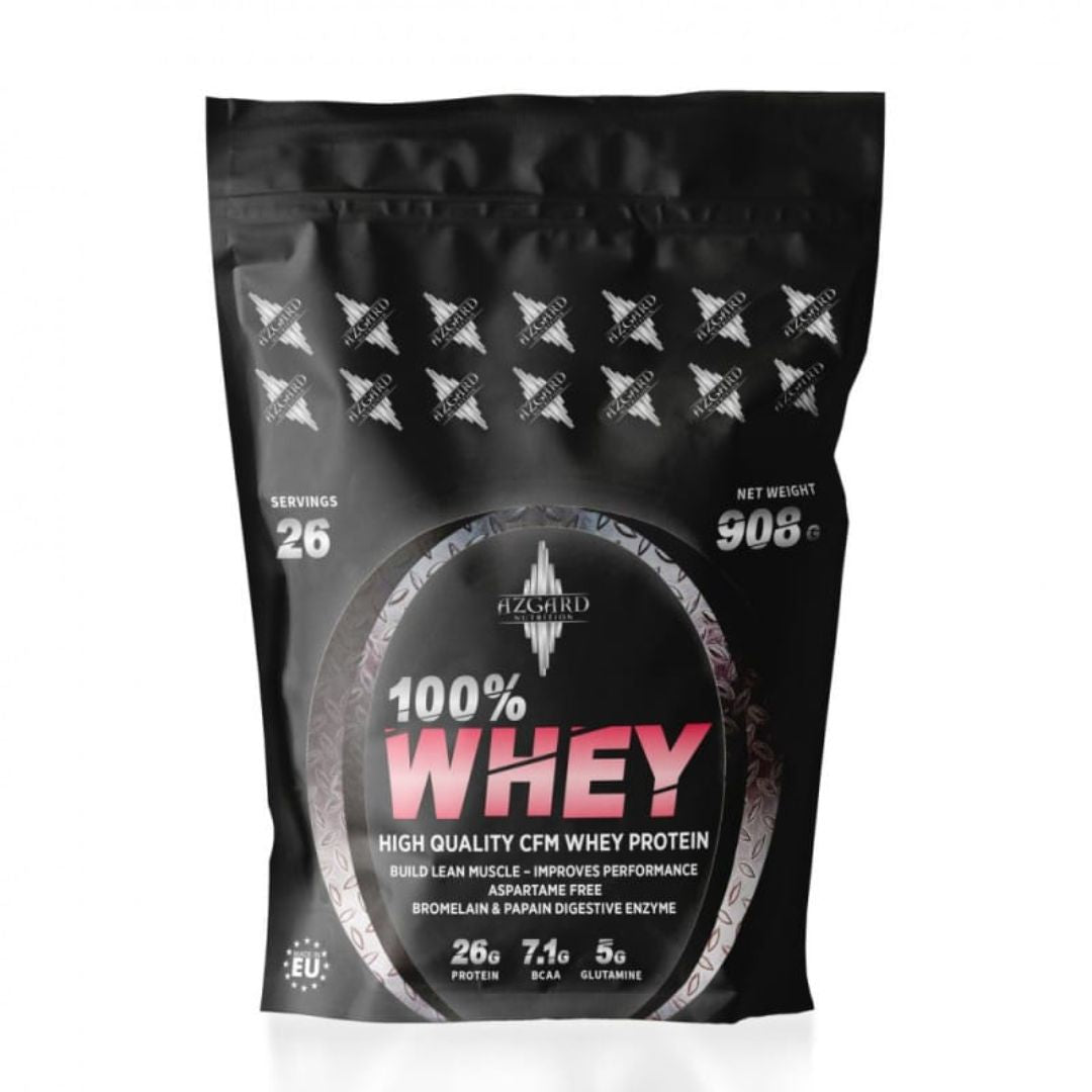 Azgard Nutrition 100% Whey Protein | 1kg - 26 Servings (24g Protein per Scoop)