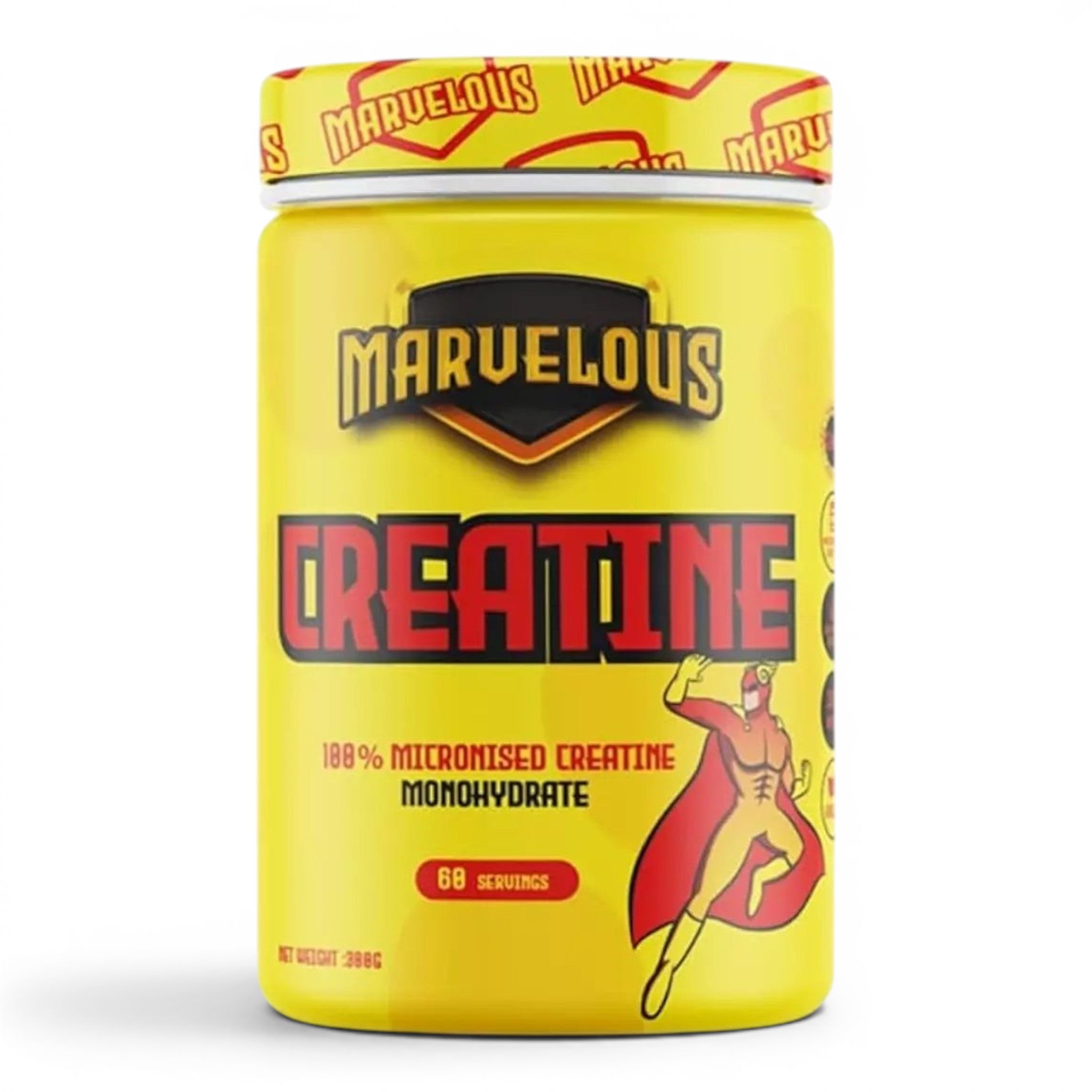 Marvelous Nutrition Creatine – 60 Servings, 300g, Supports Muscle Strength & Recovery