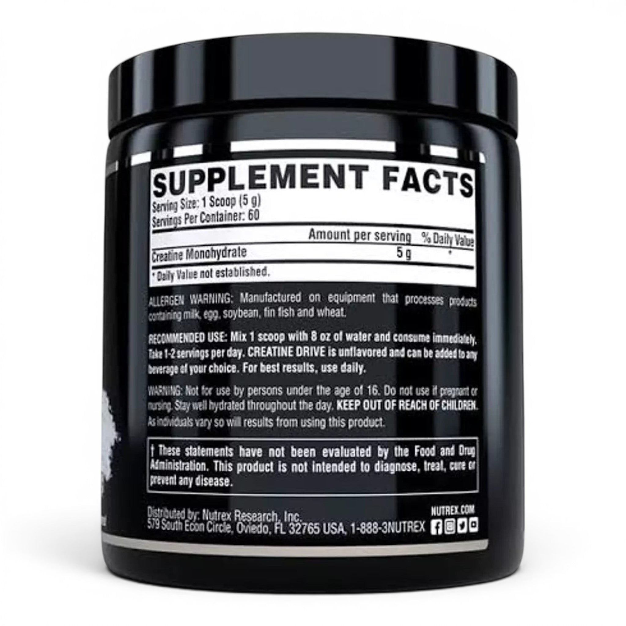 Nutrex Research Creatine Monohydrate (60 serv, 300gm)