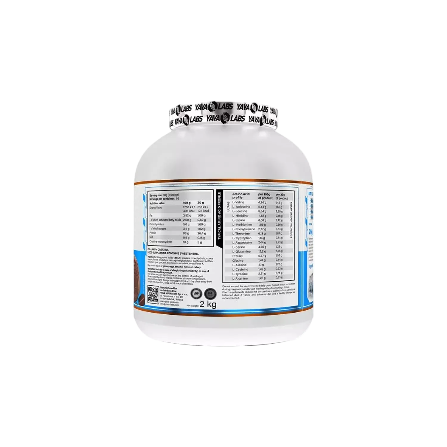 Yava Labs ISO cAMP + Creatine – 2kg for Muscle Growth, Strength & Recovery