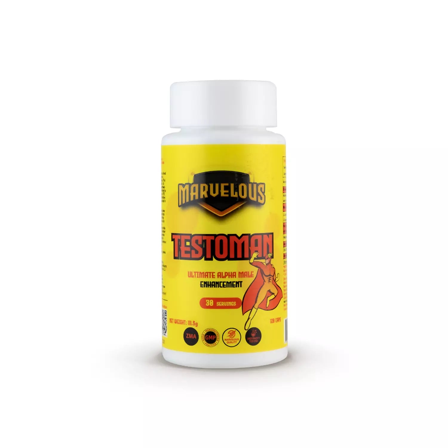Marvelous Nutrition Testoman Ultimate Alpha Male Enhancement 120 Caps (30 Servings) – Strength, Energy & Vitality