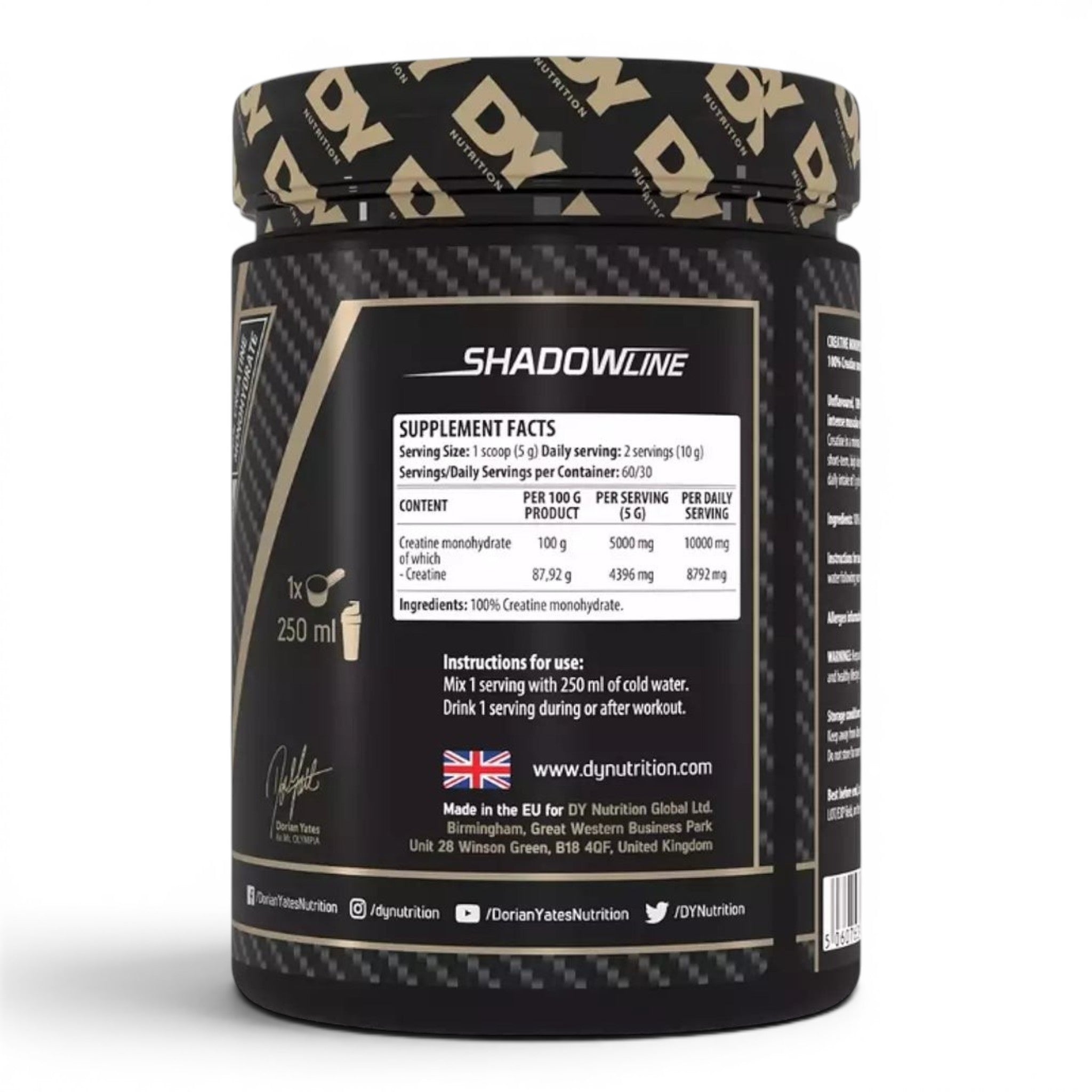 DY Nutrition Creatine Monohydrate Powder 300g – Boosts Strength & High-Intensity Performance